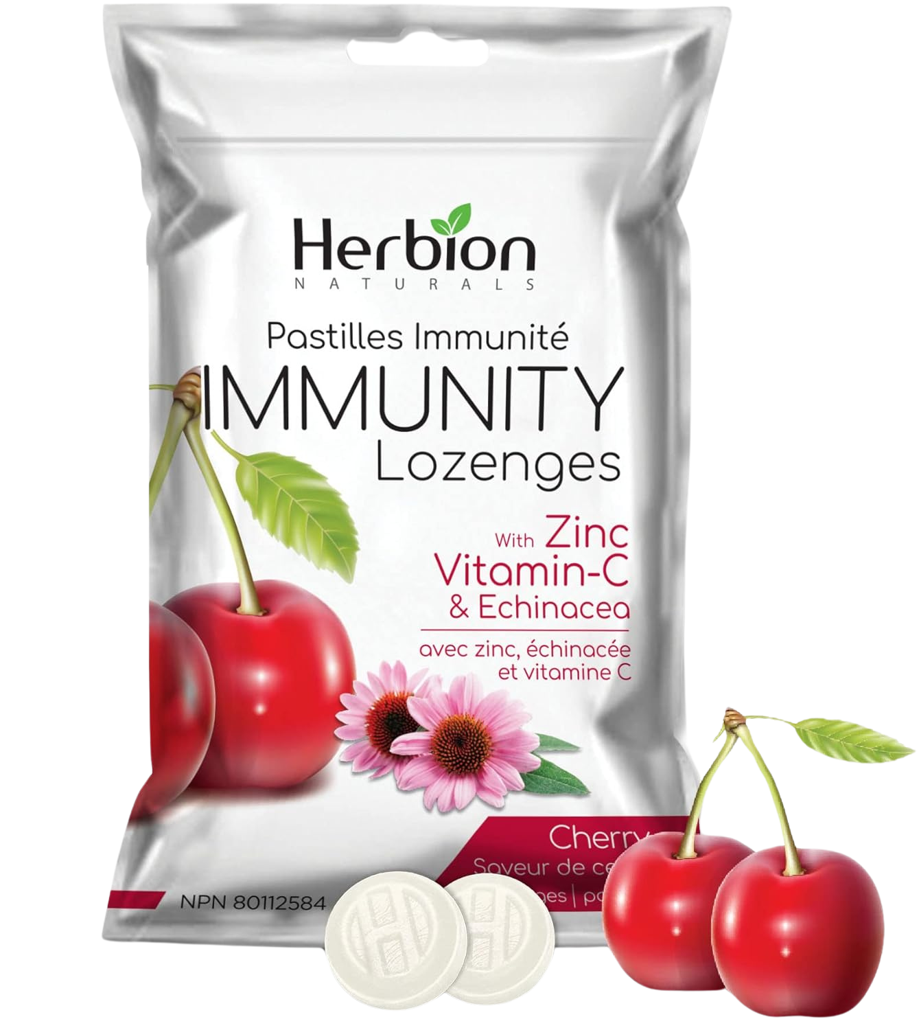 Herbion Naturals Immunity Lozenges with Zinc, VitaminC & Echinacea